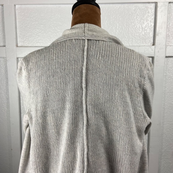 Ann Taylor LOFT Merino Wool Blend Open Front Cardigan Sweater Light Gray Size S - Picture 4 of 8